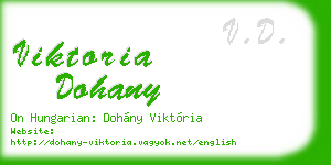 viktoria dohany business card